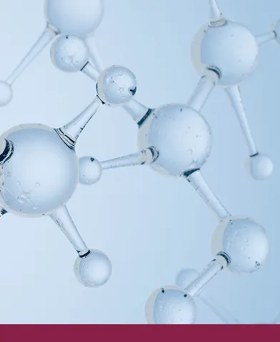 Digitale render van een molecuul.