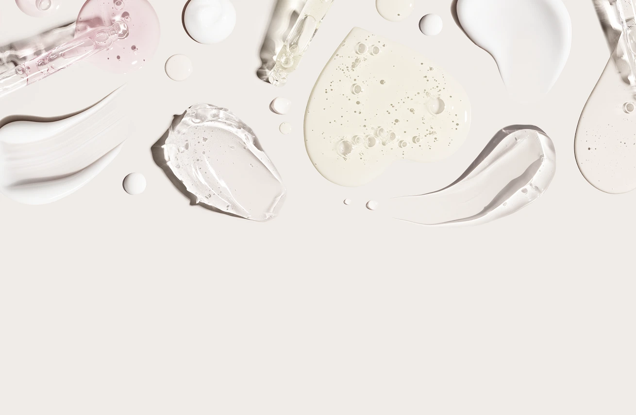 Skincare-producten met verschillende texturen